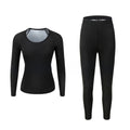 Women's Metallic Shapewear Sauna Suit Sports Training Long Sleeve Set