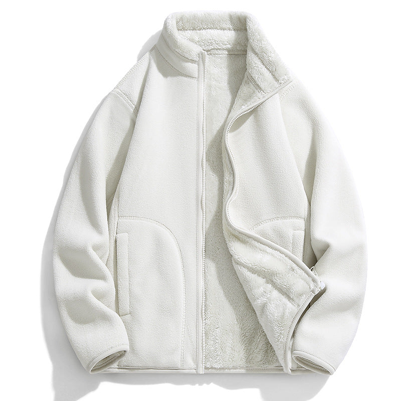 Reversible Polar Fleece Stand Collar Jacket