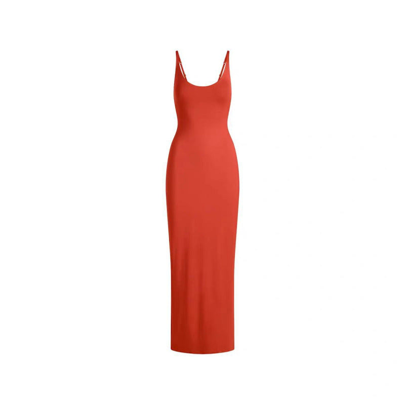Skims Style Sleeveless Spaghetti Strap Long Dress
