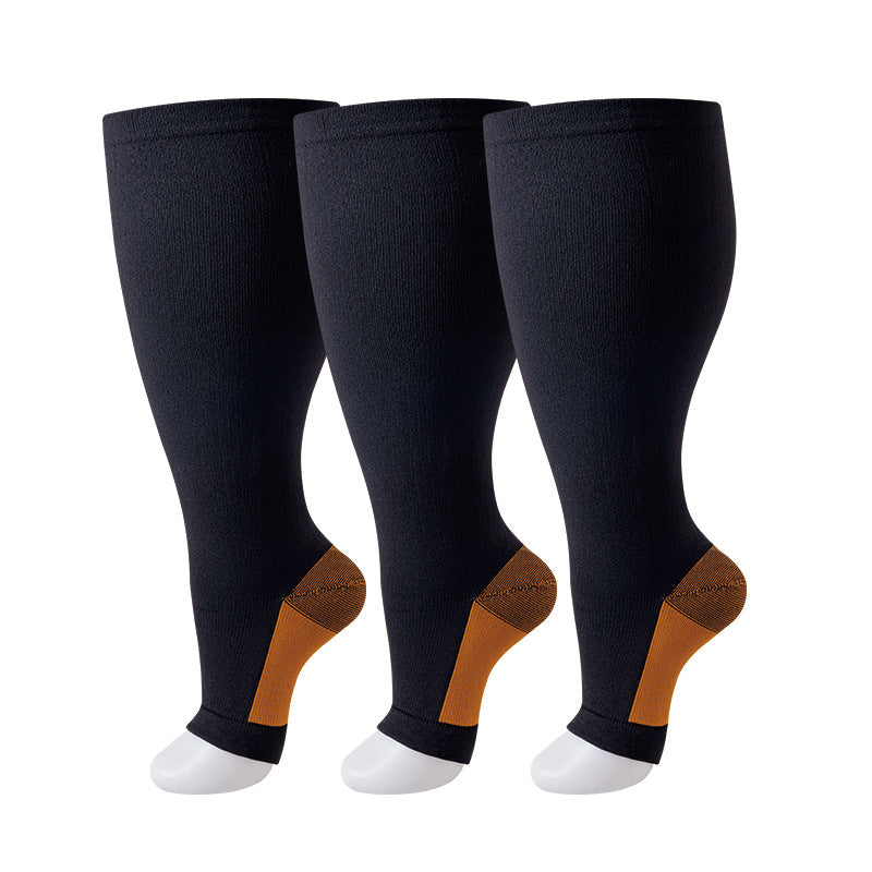 Thickened and oversized compression stockings