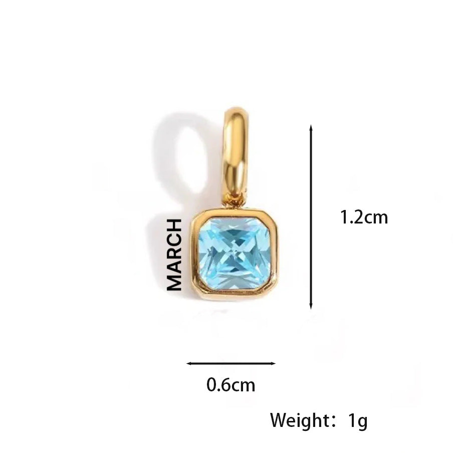 Customizable Birthstone Zircon Pendant Necklace