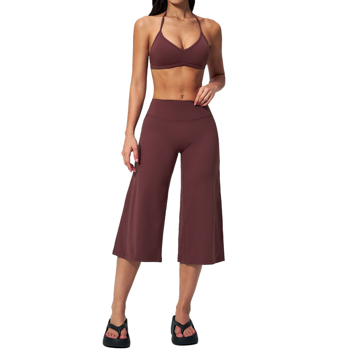 Womens Yoga Set Shockproof Bra High Waist Shorts Two Piece Workout Outfit
