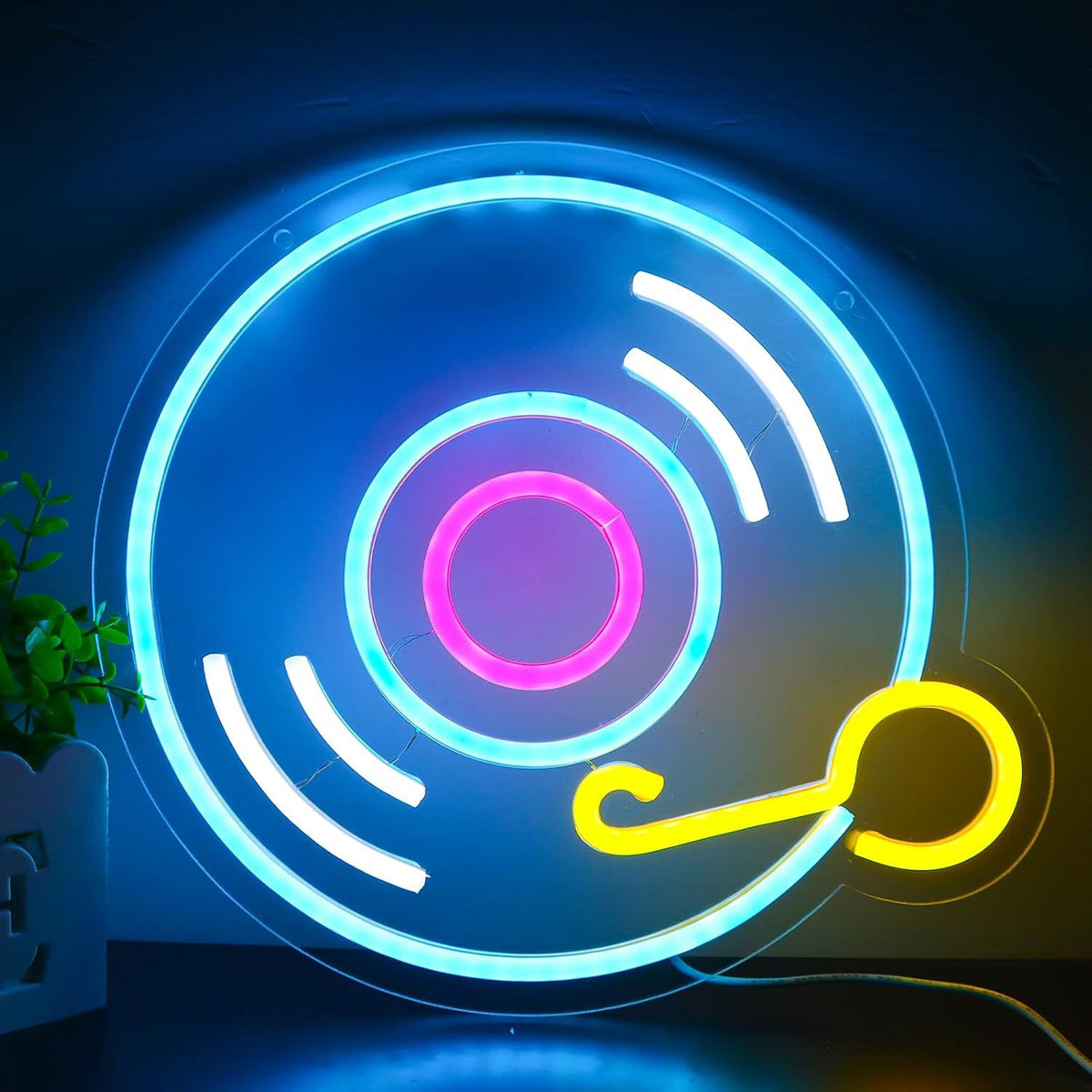Record Player LED Neon Light Sign