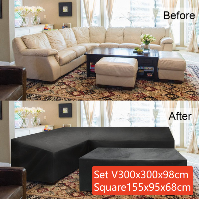 Outdoor V-Shaped Corner Sofa Cover