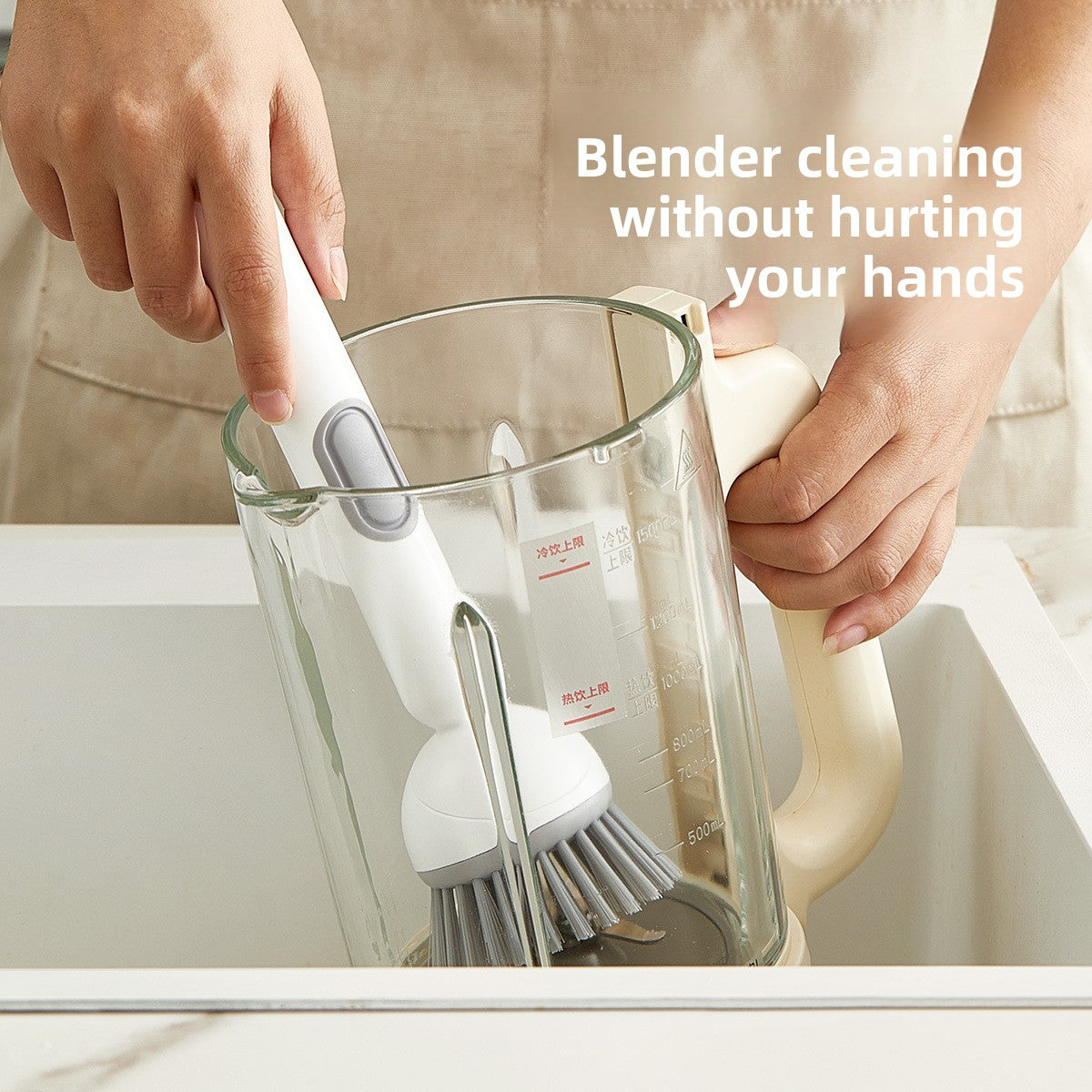 Long-Handled Rotating Kitchen Cleaning Brush