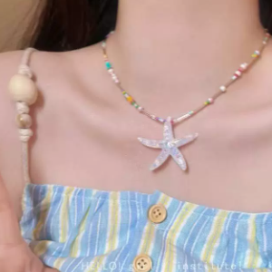 Seaside Shell Starfish Pendant Necklace