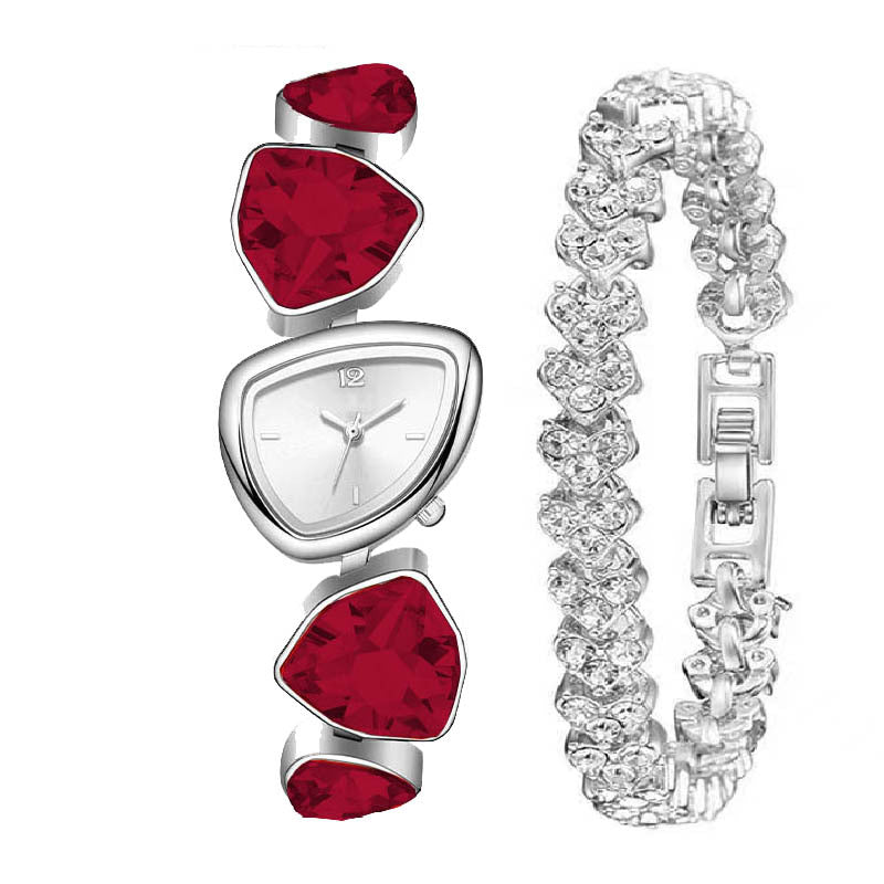Women's Diamond Accent Quartz Watch with Metal Bracelet