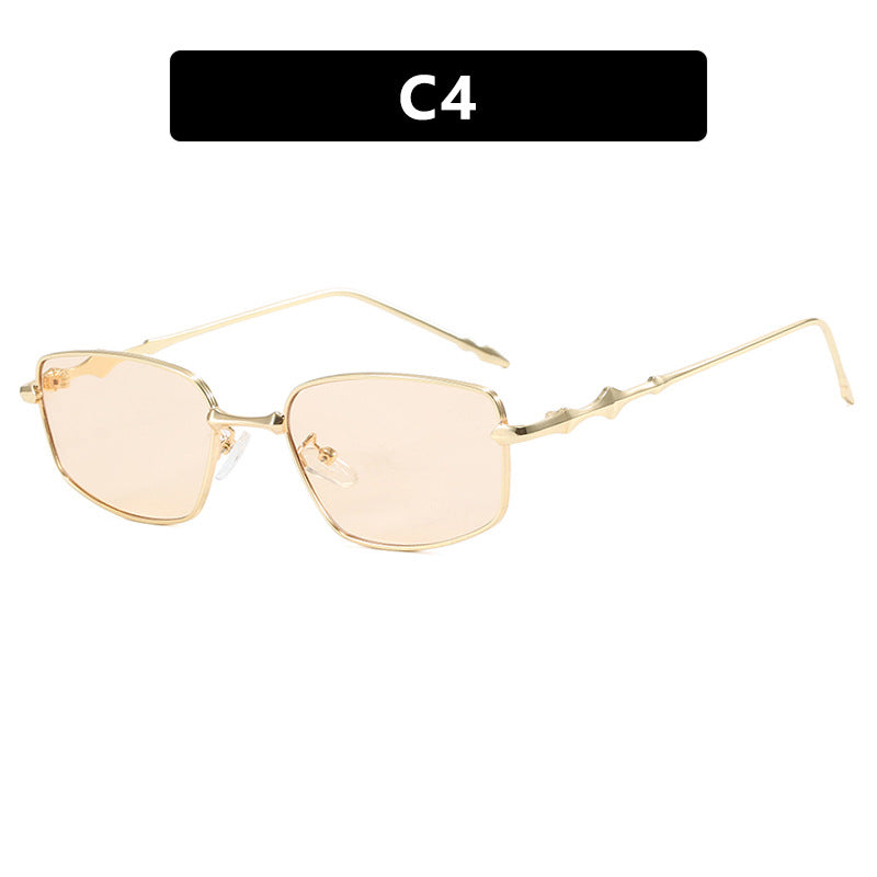 Square Retro Metal Frame Sunglasses