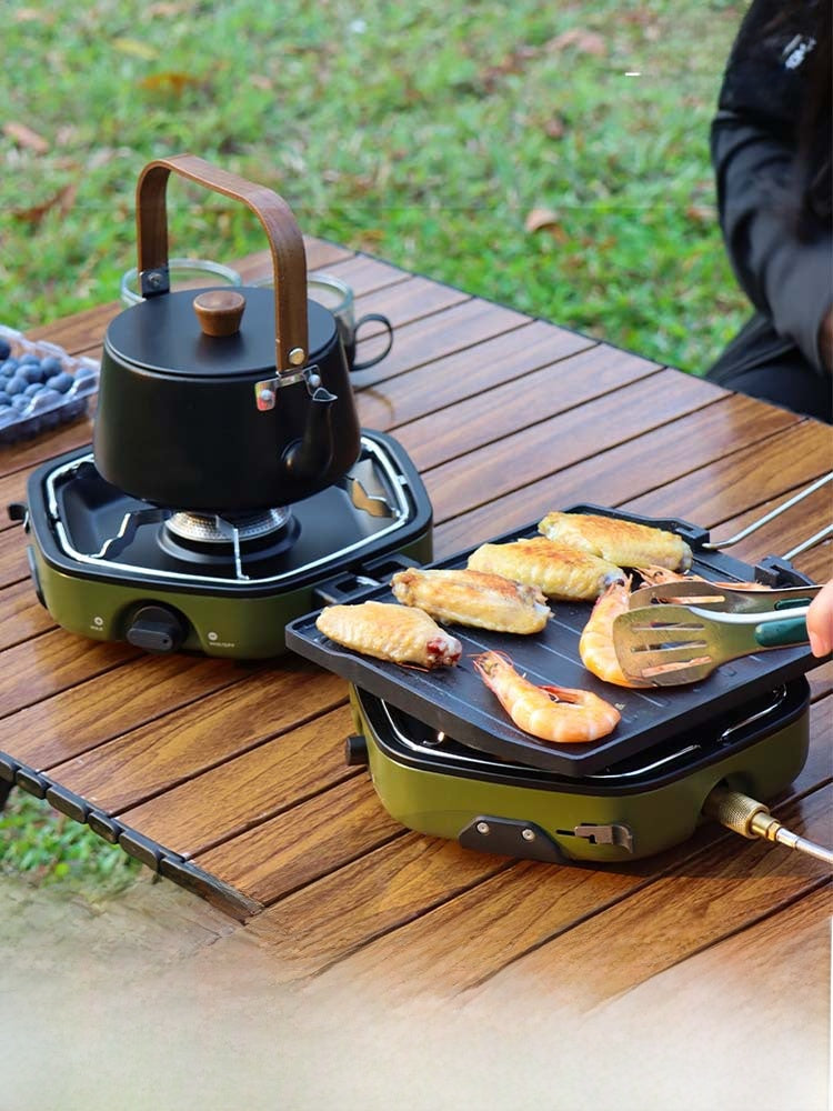 Double-Head Cassette Camping Stove