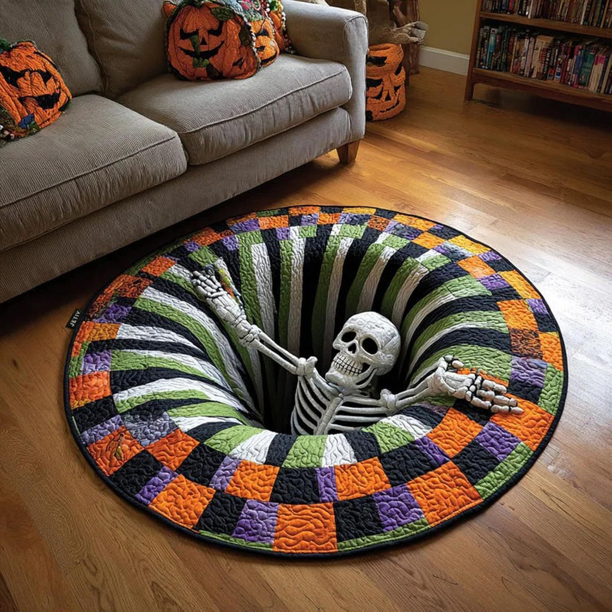Halloween Christmas Round Carpet