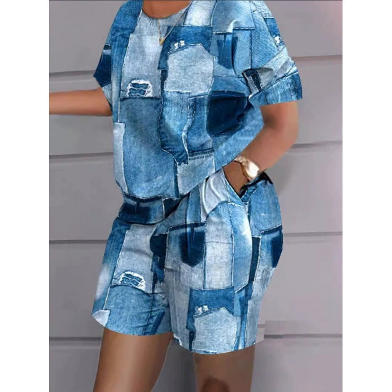 3D Digital Print Women's Two-Piece Sportswear Set