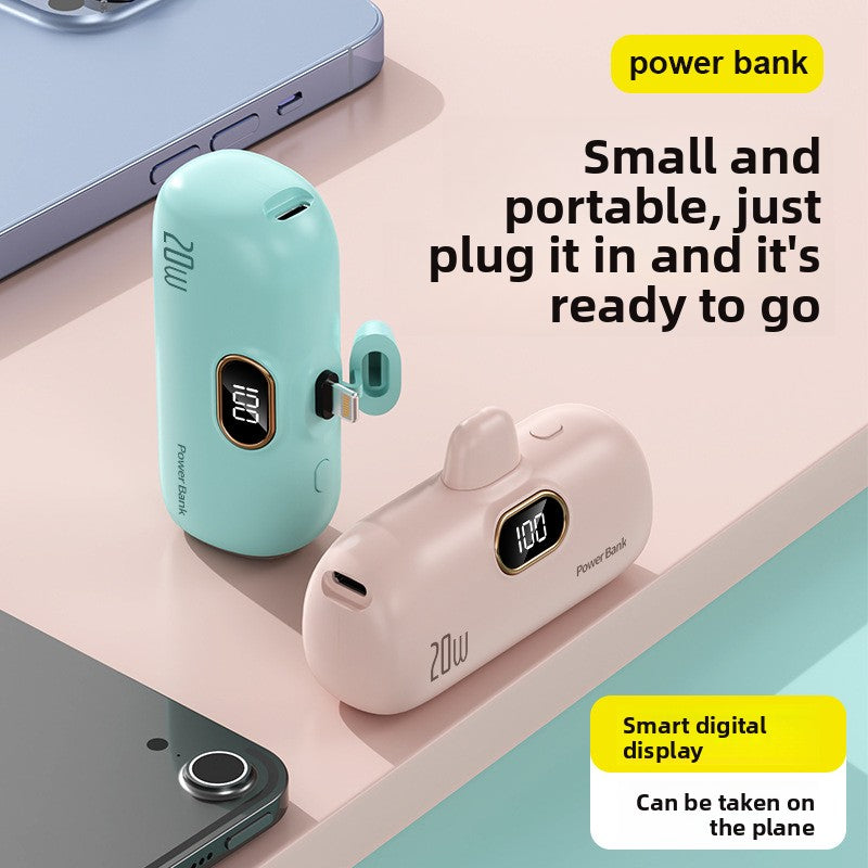 Mini portable compact capsule power bank