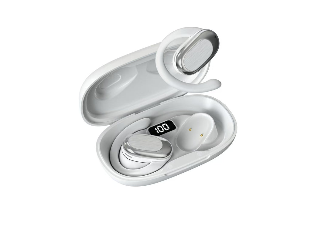 Open-Ear Bluetooth Headphones with Digital Display