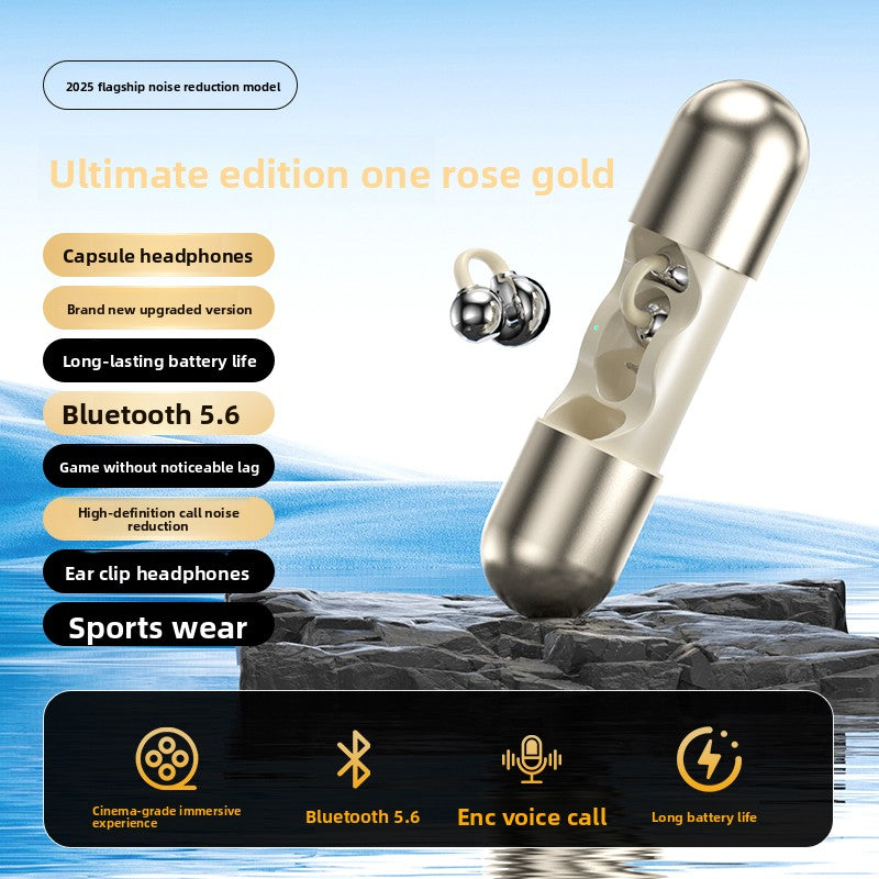 Wireless Clip-On Bluetooth Earphones with Noise Cancellation