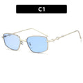 Square Retro Metal Frame Sunglasses
