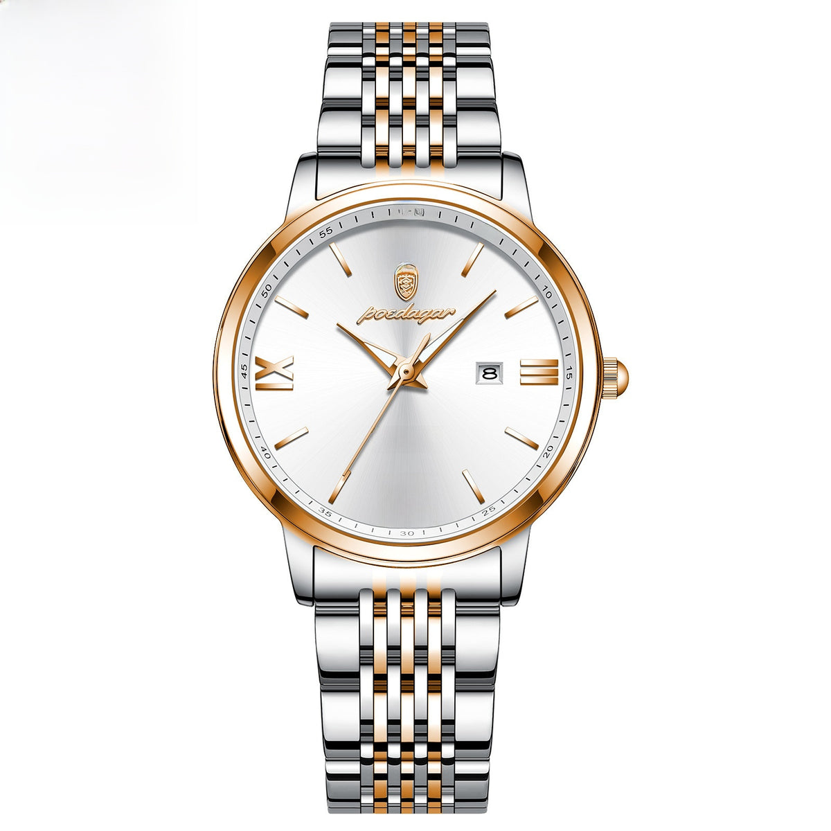 Ultra-Thin Waterproof Luminous Stainless Steel Women's Quartz Wristwatch