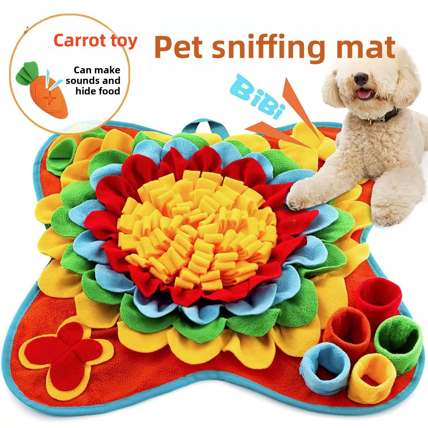 Sunflower Dog Sniffing and Slow Feeder Toy