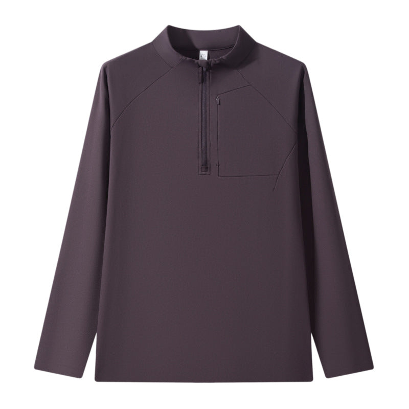 Mens Half Zip Sweatshirt Casual Loose Fit