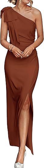 One Shoulder Evening Banquet Dress