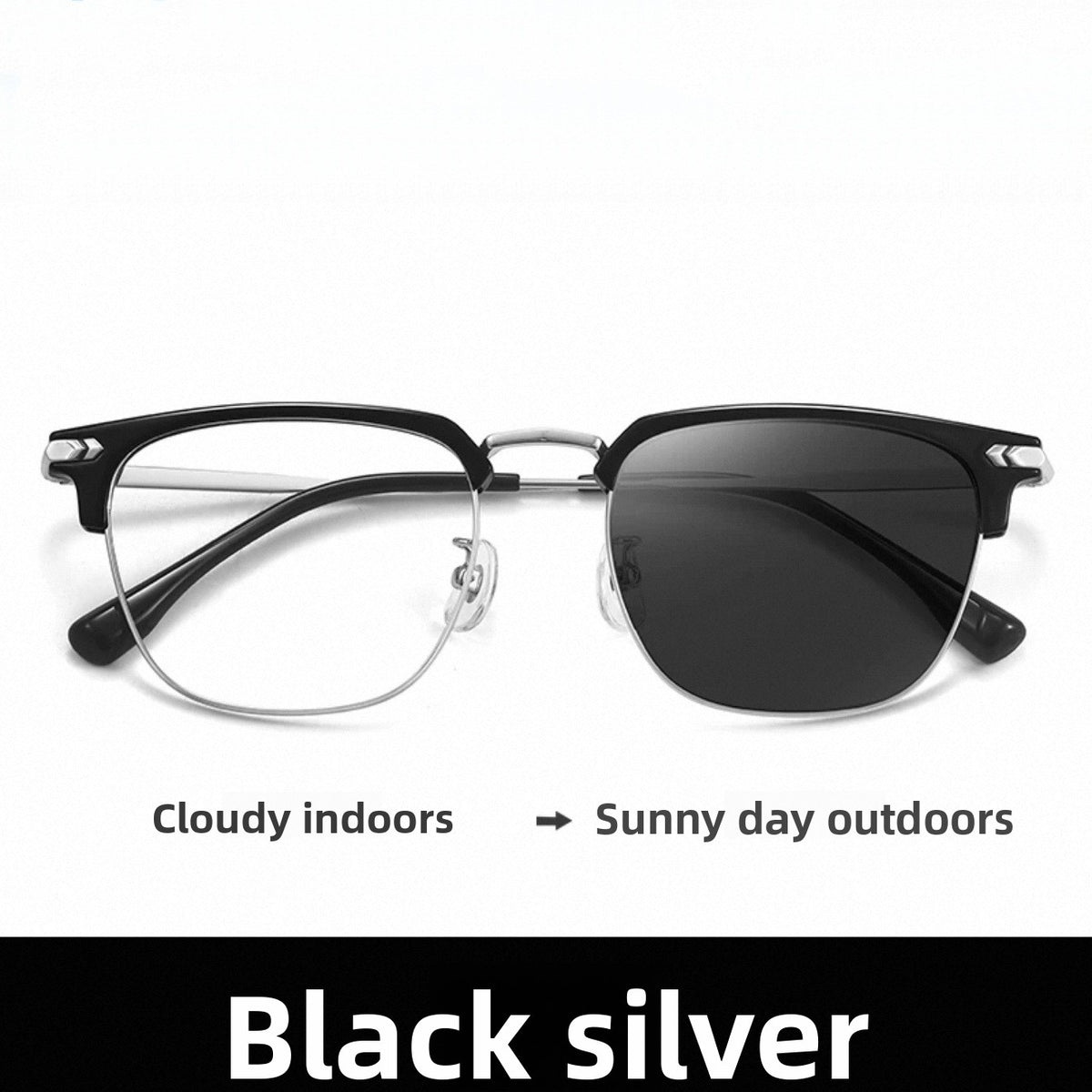 Elegant Half-Frame Reading Glasses with Anti-Blue Light and Anti-Fatigue Features