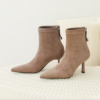 Womens Pointed Toe Stiletto Ankle Boots