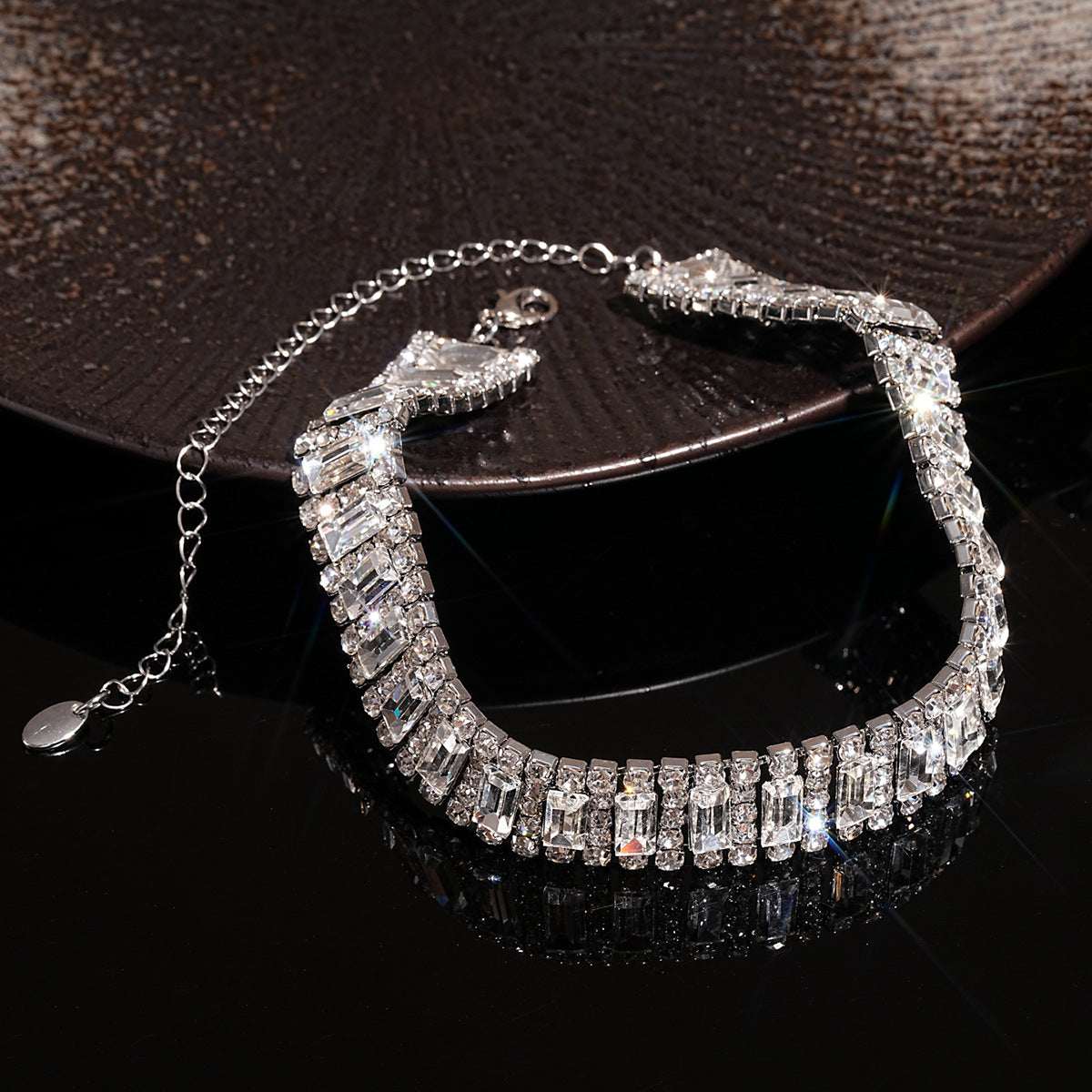 Geometric Diamond Square Necklace