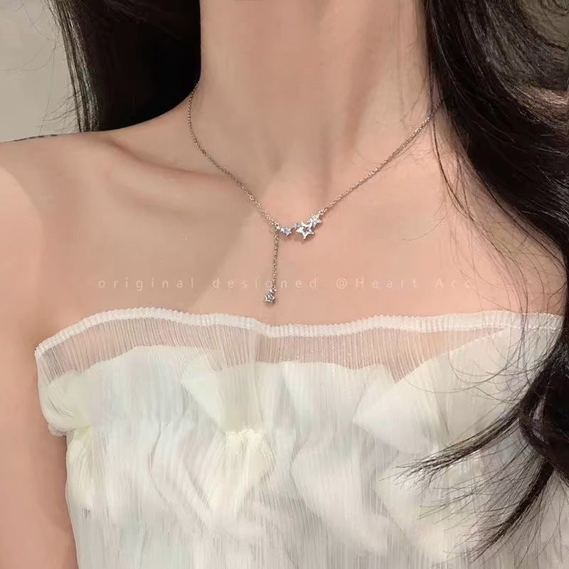Zircon Bow Necklace for Women