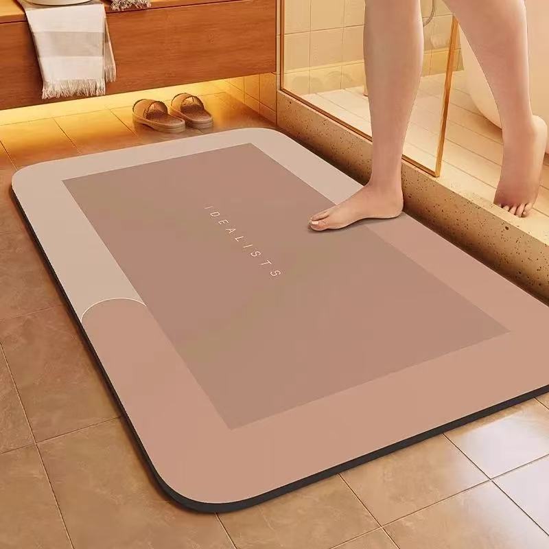 Diatomaceous earth floor mat