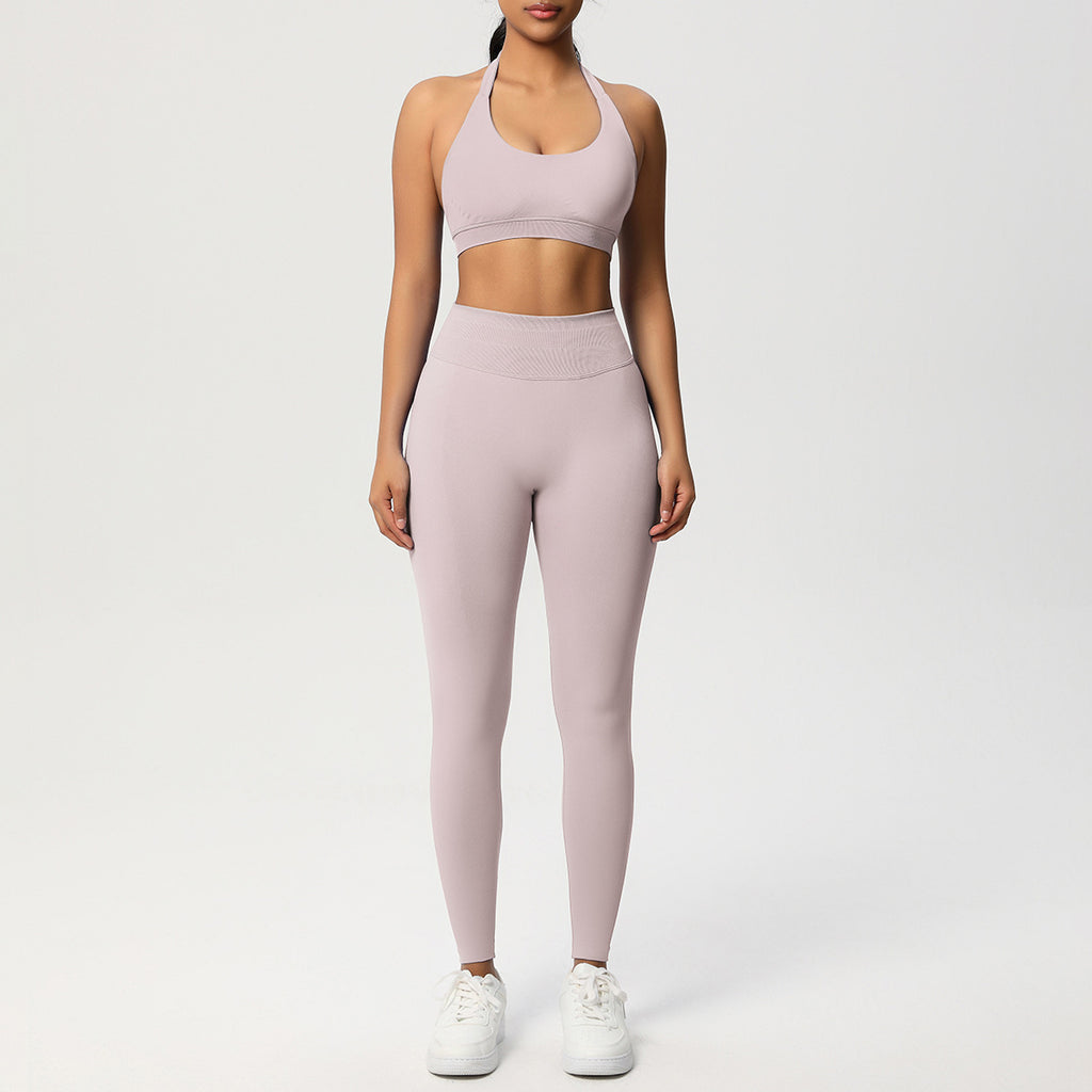 Seamless Solid Color Knitted Yoga Wear