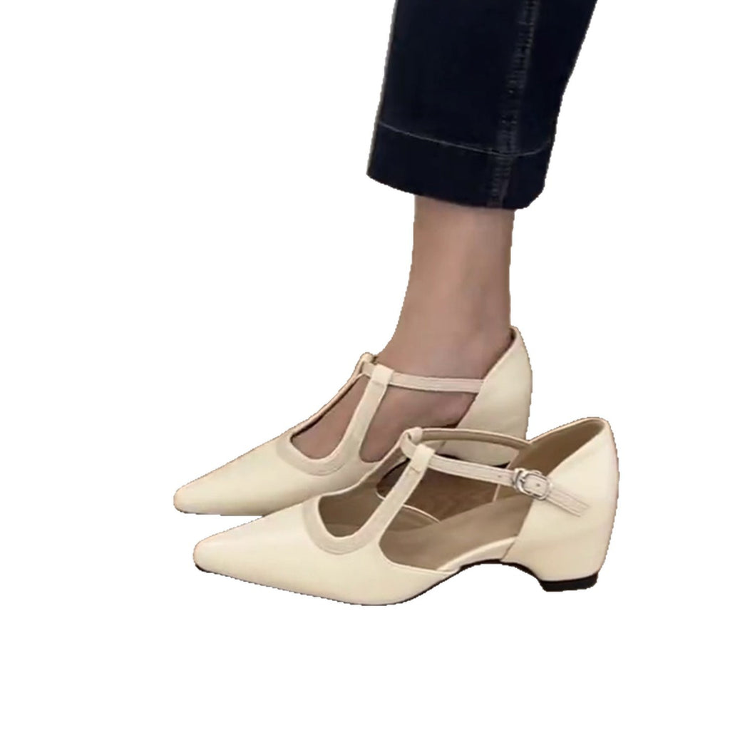 Womens Pointed Toe Mary Jane Sandals