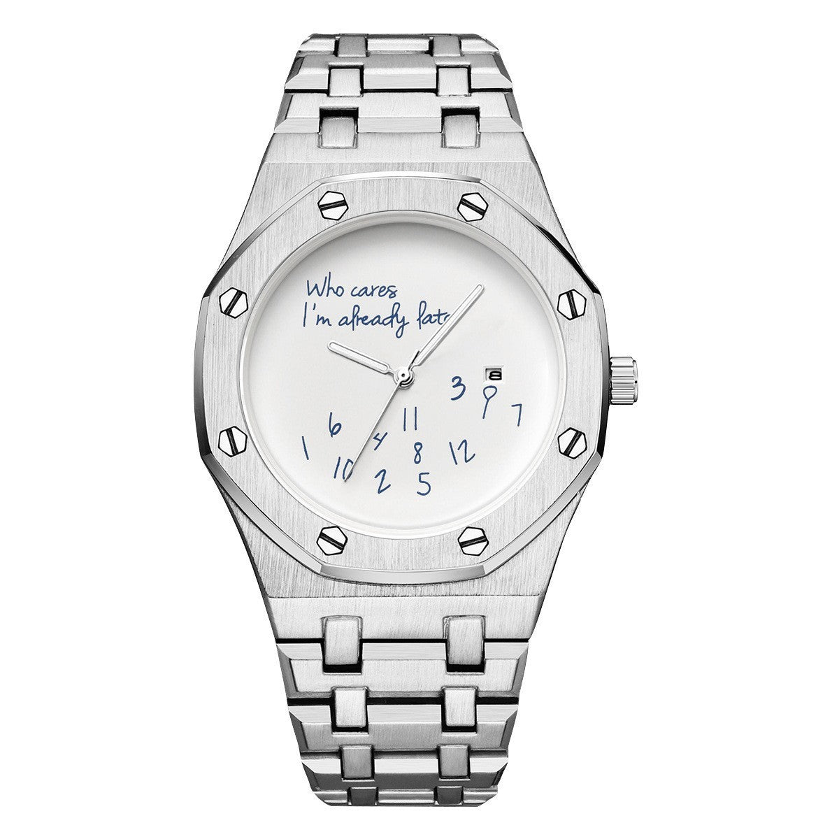 Fashion Digital Luminous Men Watch Octagonal Steel Band
