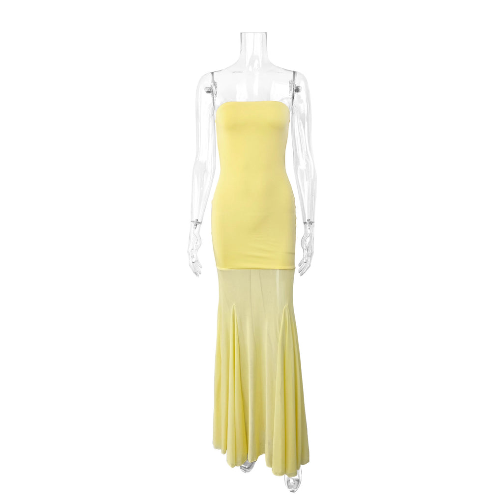 Womens Tube Top Bodycon Dress