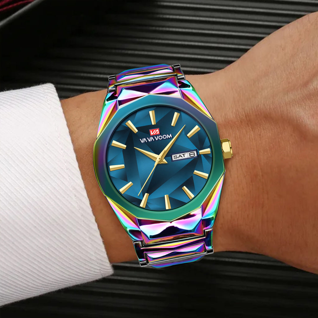 Men's Dual Calendar Waterproof Quartz Watch