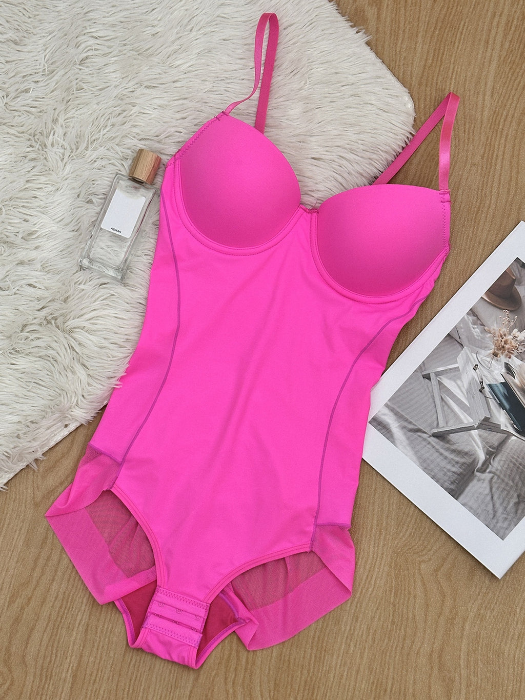 Thong-style one-piece shaping garment