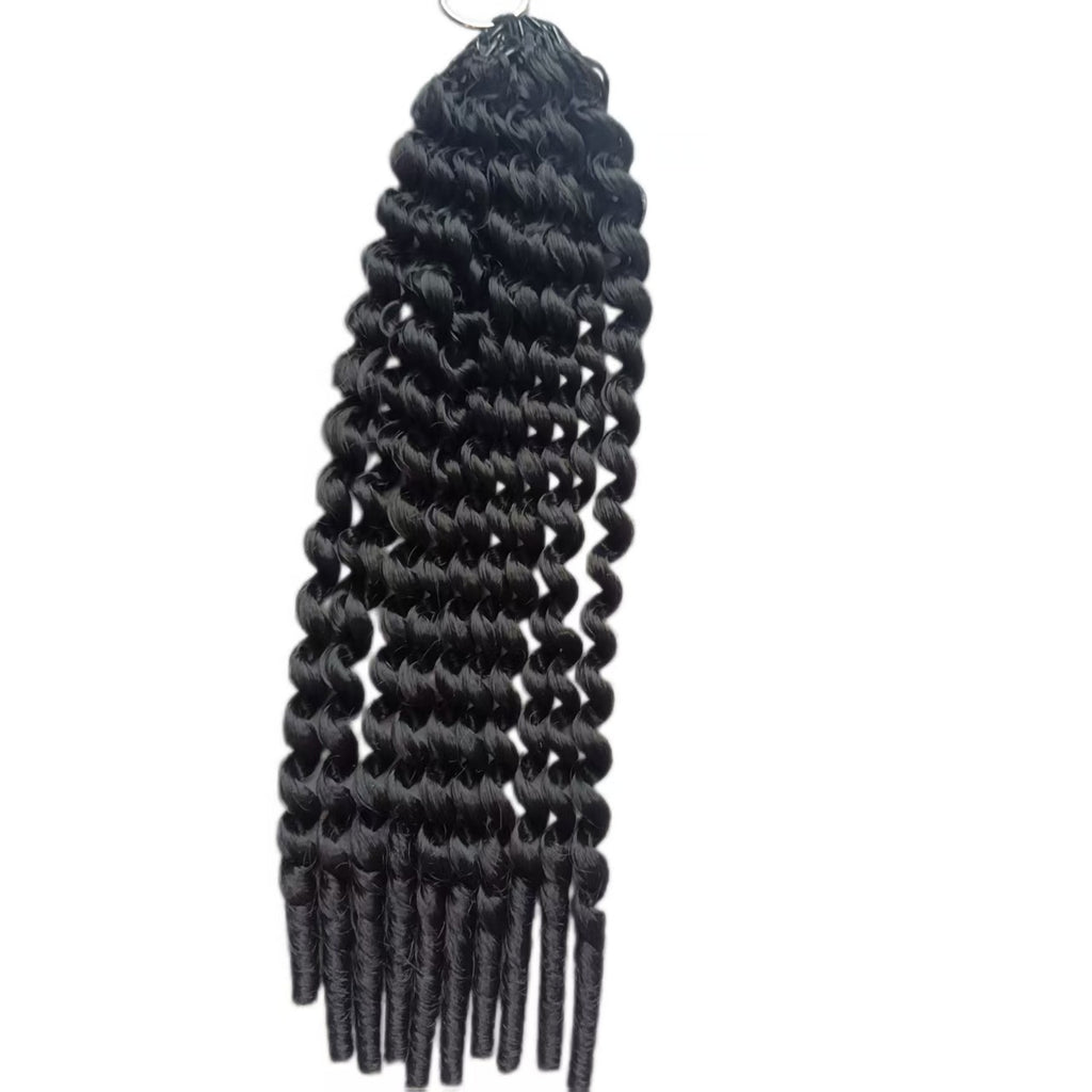 Feather Protein Silk Hair Extensions Invisible Wear Curly Wig
