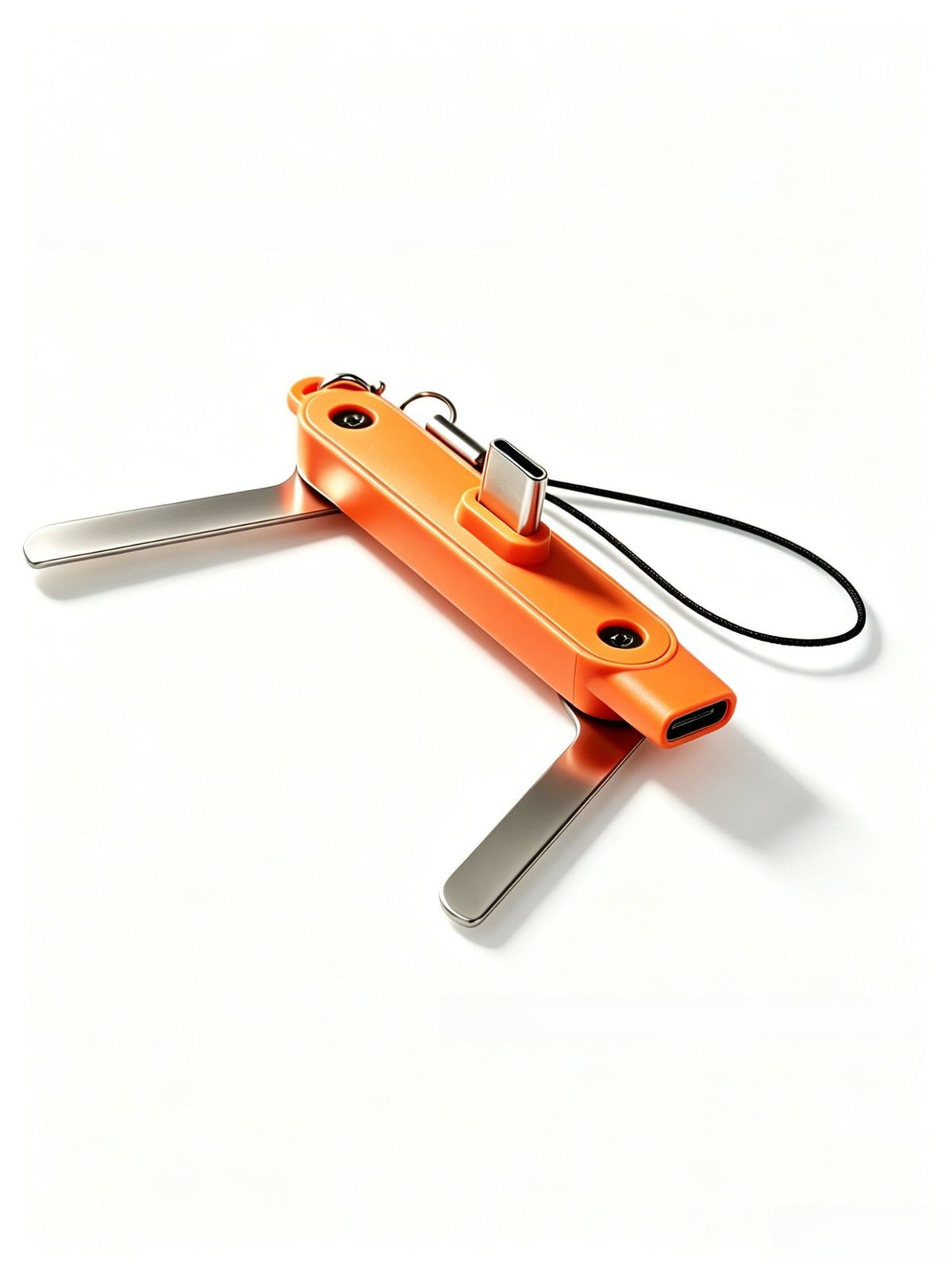 Foldable Type C Phone Holder Charging Adapter
