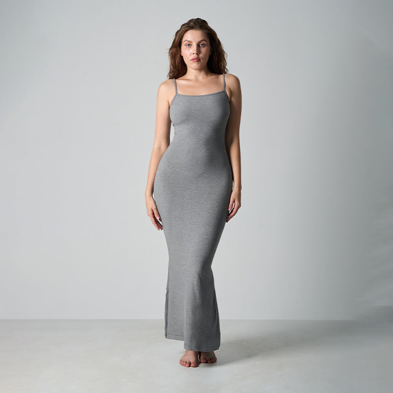 Womens Slim Fit Modal Ribbed Camisole Dress