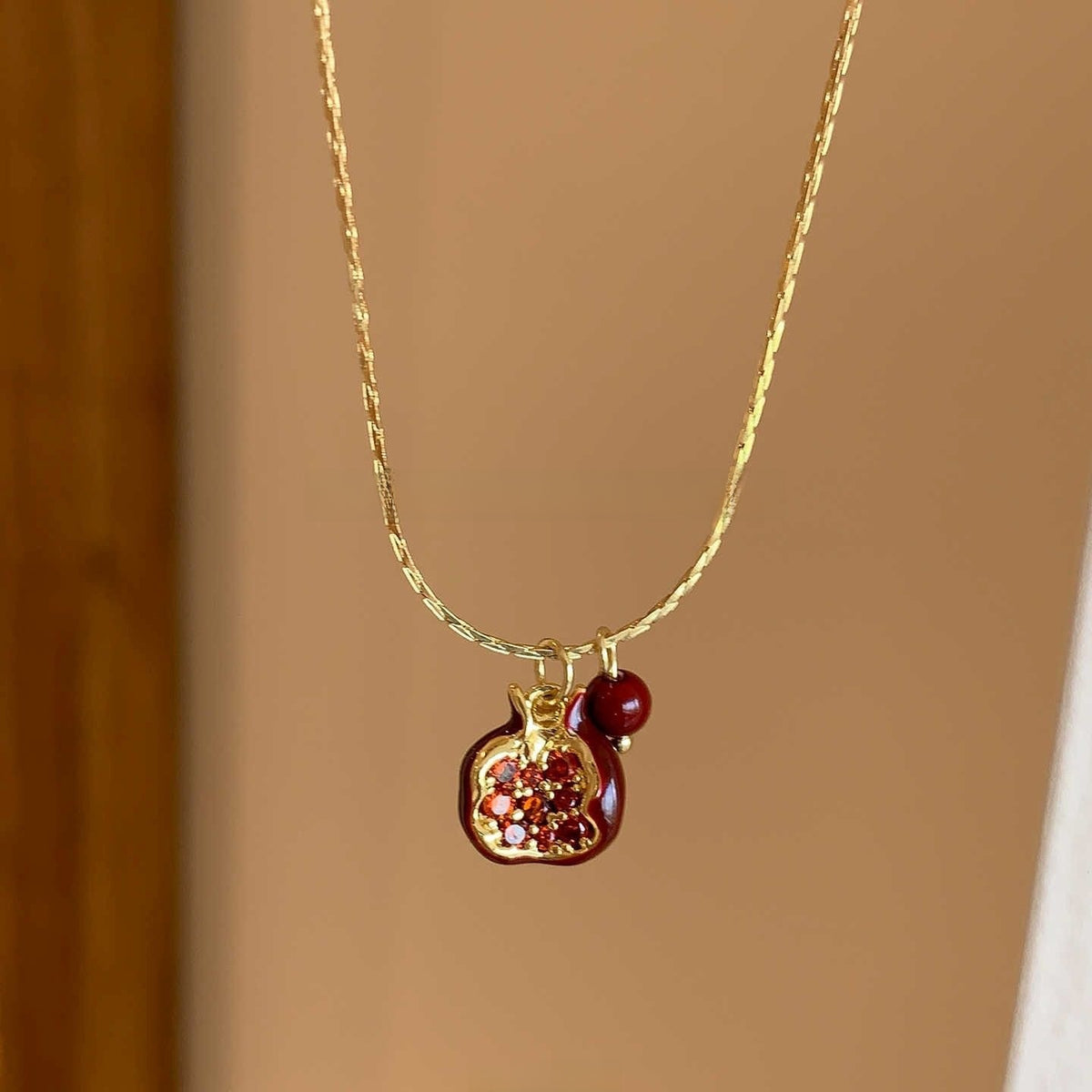 Vintage Pomegranate Pearl Necklace