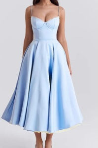 Double Layer V Neck Sleeveless Tutu Dress