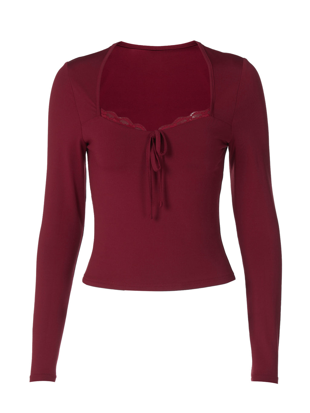 Womens Lace Trim Slim Fit Shirt