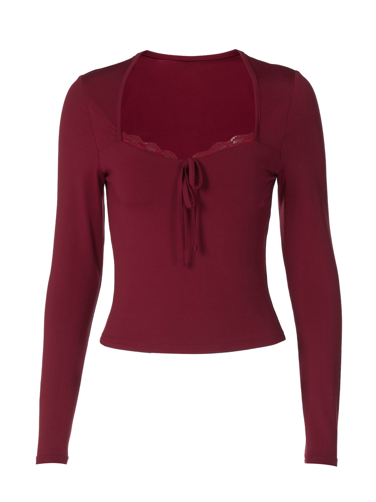 Womens Lace Trim Slim Fit Shirt