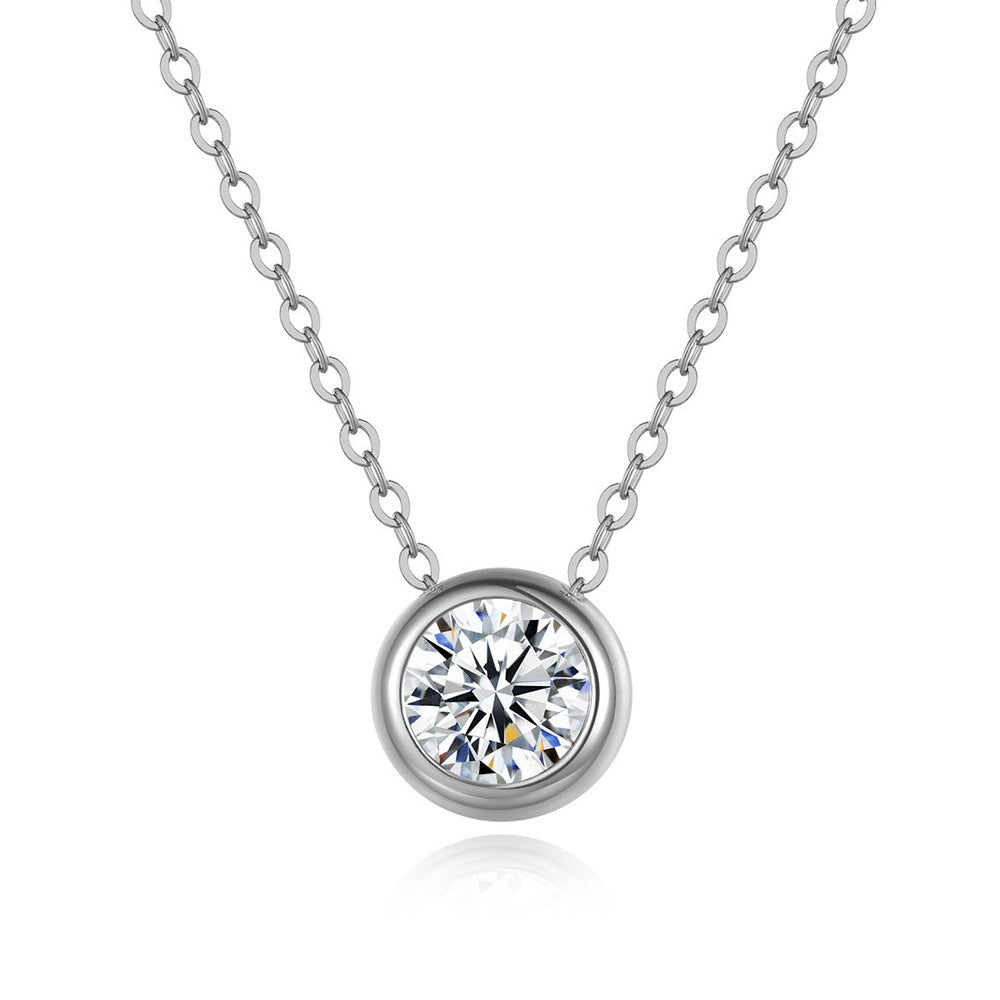 Moissanite Sterling Silver Bubble Necklace