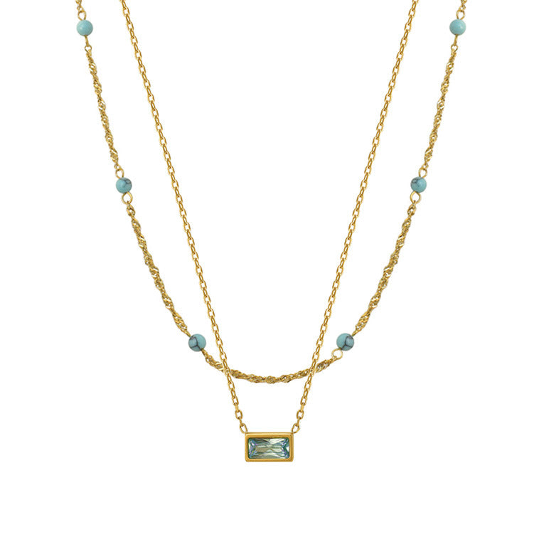 Bohemian Geometric Layered Necklace