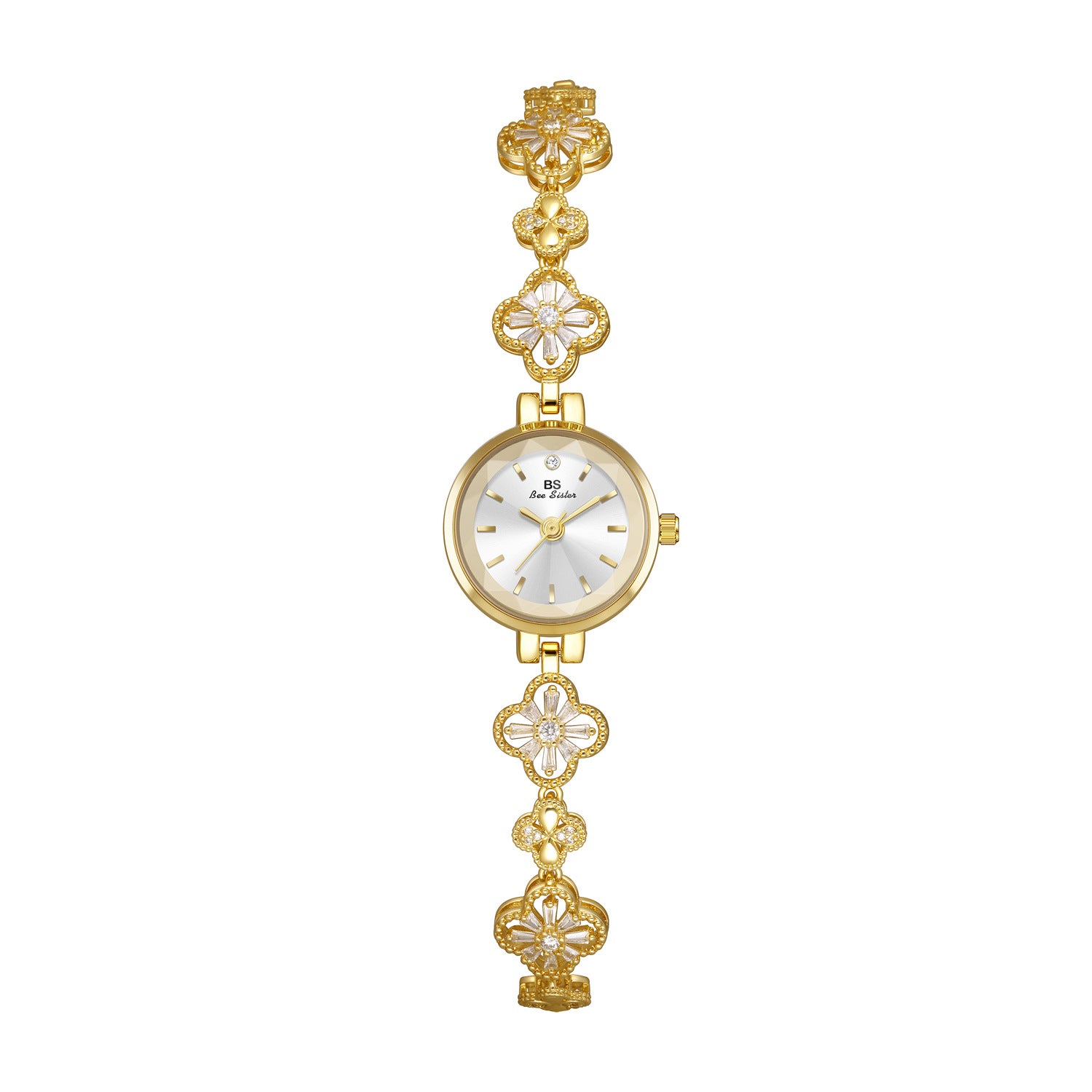 BS Four-Leaf Clover Zircon Women's Watch
