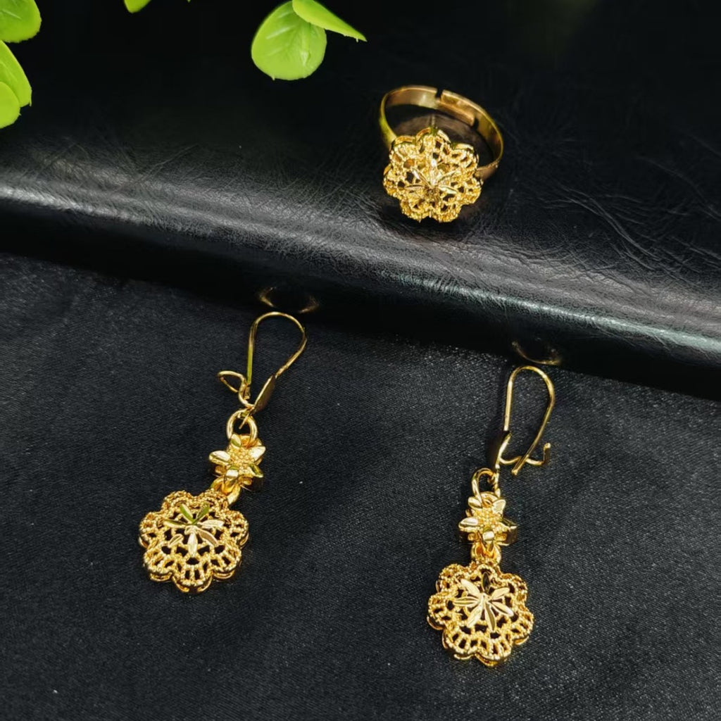 Floral Necklace and Earrings