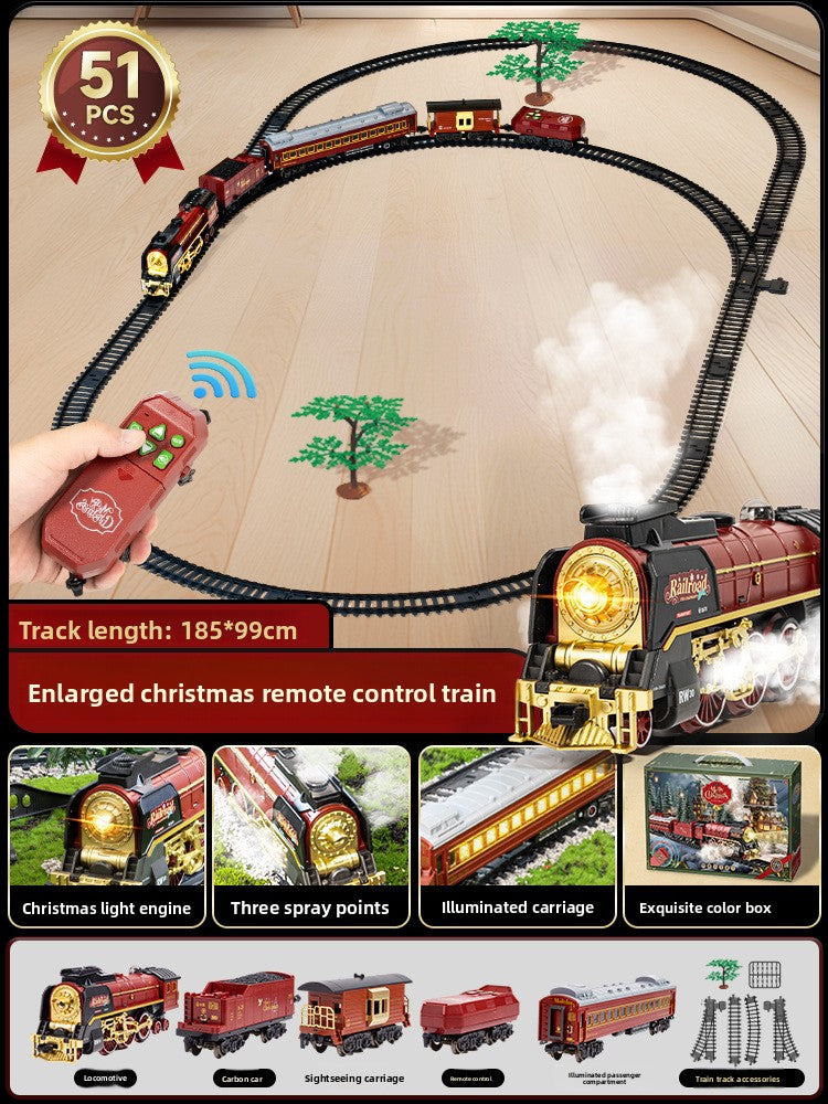 Christmas electric remote control train toy