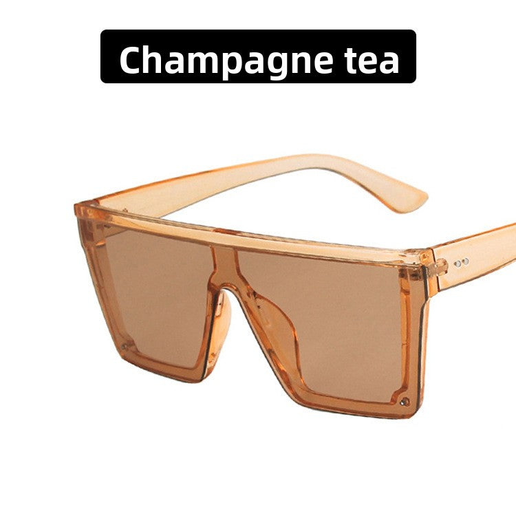 Purple Retro Square Frame Sunglasses