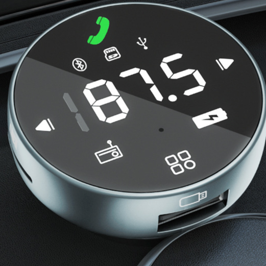 Touch Screen Car Bluetooth MP3 Player FM Transmitter Fast Charger