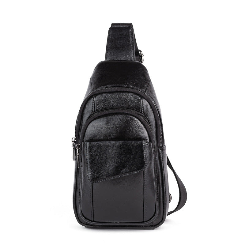 Genuine Leather Crossbody Chest Bag