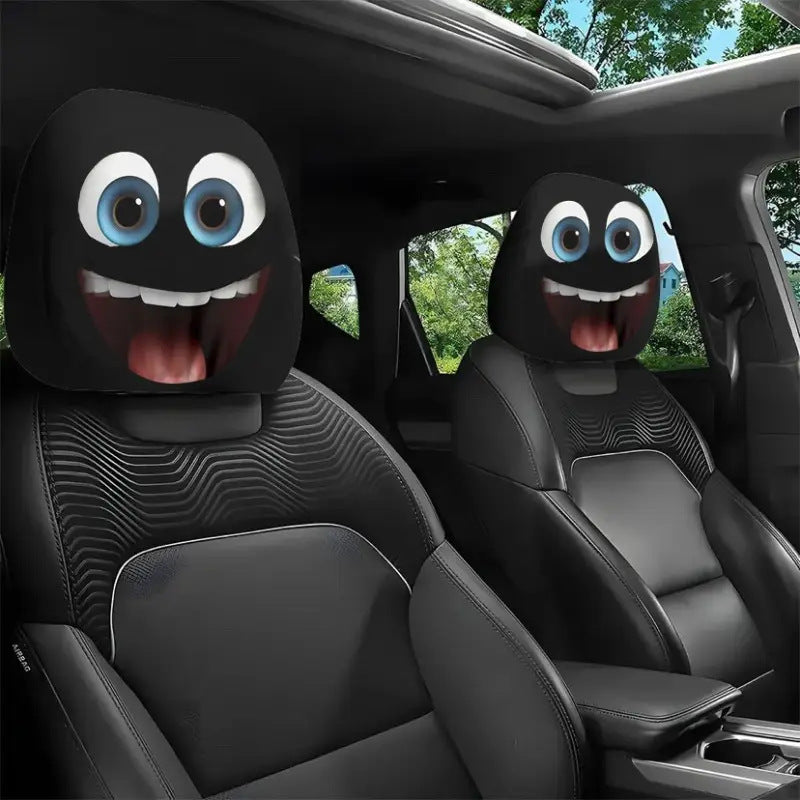 Car Printed Headrest Case Universal Funny Fun Universal Headgear